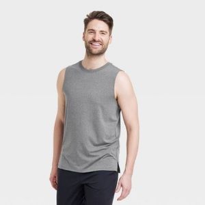 All In Motion Men’s Gray Sleeveless Performance Workout Tank